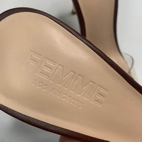 Femme Los Angeles Azucar Translucent Slippers Heels Stilettos S-013 Sz 9 - Picture 5 of 11